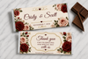 Roses Wedding Candy Bar Wrappers