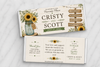 Sunflower Wedding Candy Bar Wrappers