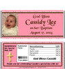 Baptism Pink Girl Candy Wrappers