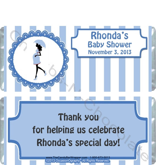 Forest Animals Blue Baby Shower Candy Wrappers at The Candy Bar Wrapper