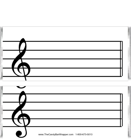 Musical Notes Candy Bar Wrappers | The Candy Bar Wrapper