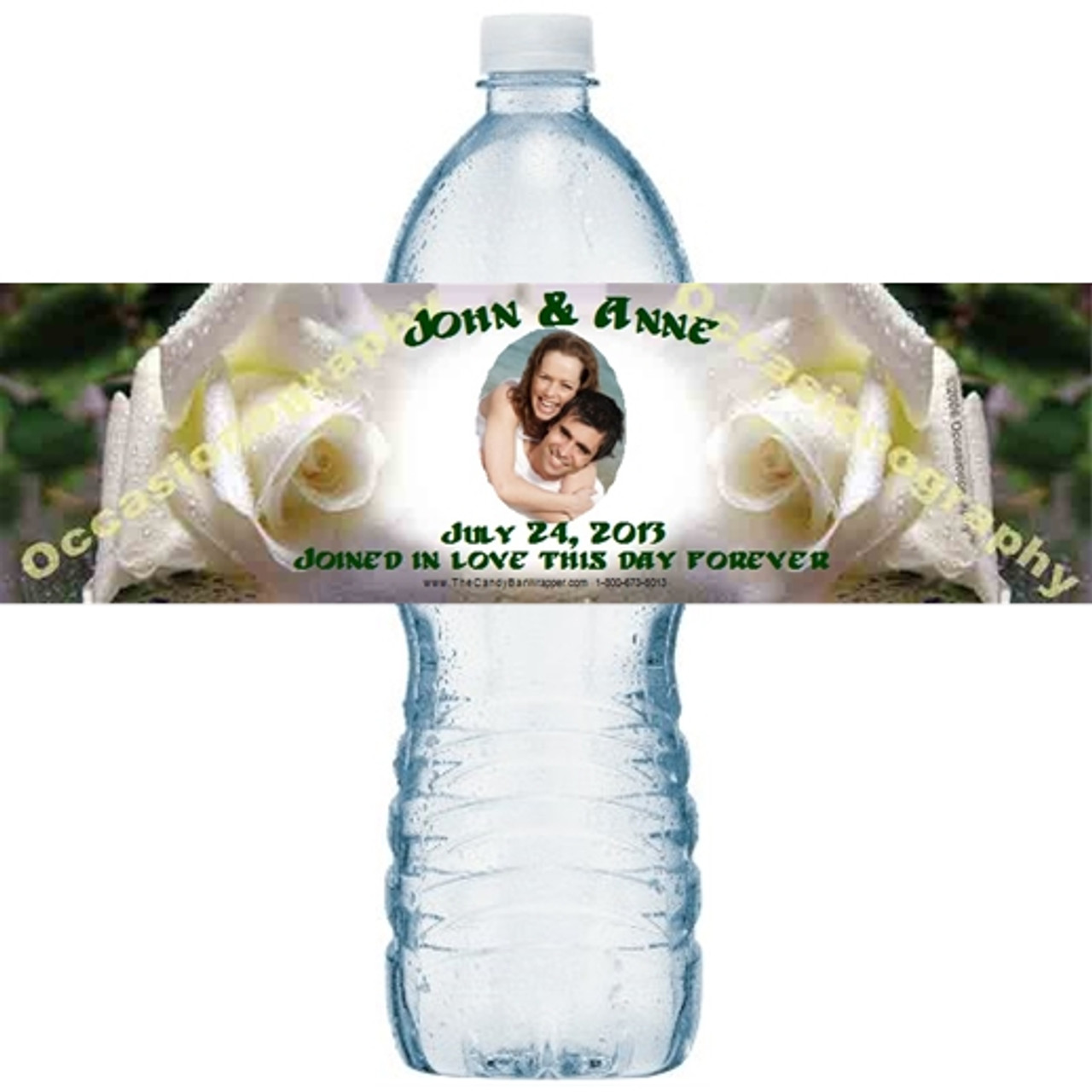 Custom Floral Wedding Waterproof Bottle Sticker Labels -   Water  bottle labels wedding, Wedding water bottle stickers, Wedding water bottles
