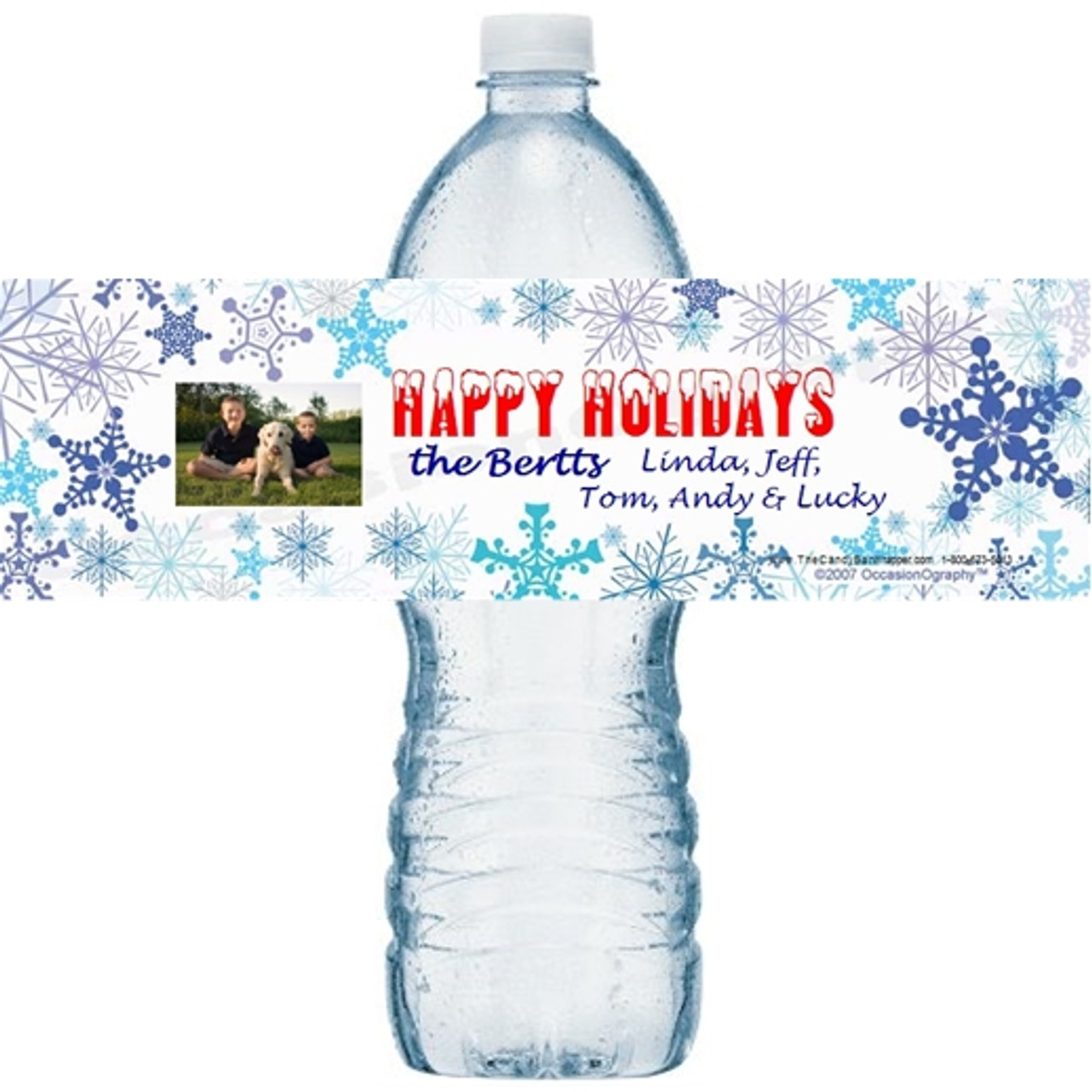 Water bottle frozen labels