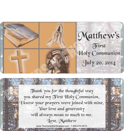 Communion Chocolate Bars as Communion Party Favors
