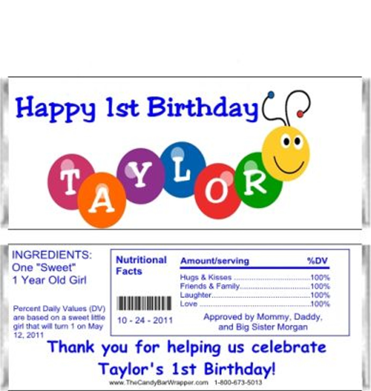 Cute Caterpillar Candy Bar Wrappers | The Candy Bar Wrapper cute-caterpillar-candy-bar-wrappers-the-candy-bar-wrapper