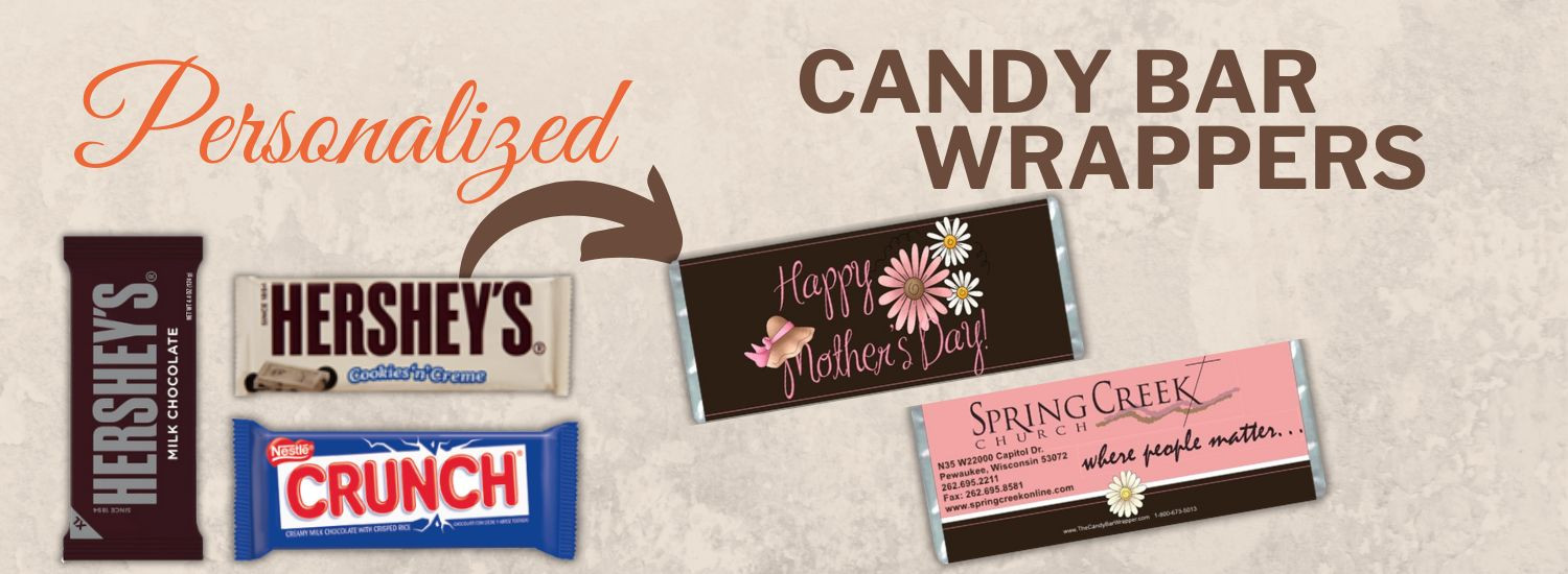 Personalized Candy Bar Wrappers and Hershey's Chocolate Bars
