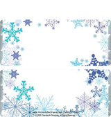 Blue Snowflakes Candy Wrappers - Holiday Chocolate Bars