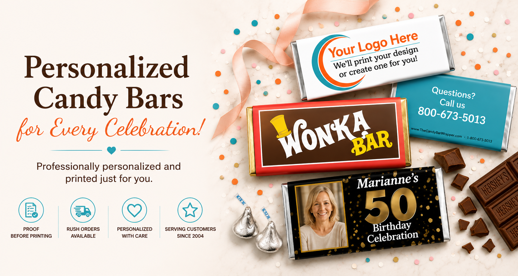 Personalized Candy Bars for Every Celebration