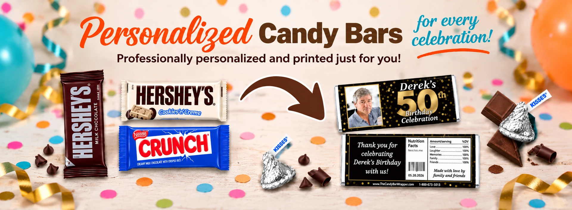 Personalized Candy Bars for Every Celebration