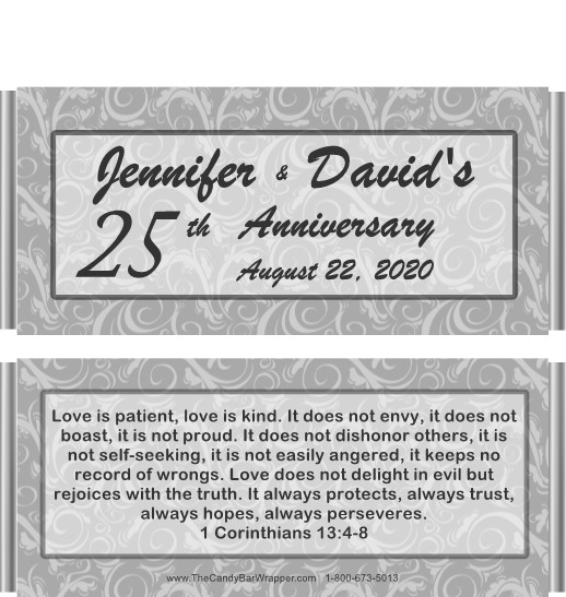 50th Anniversary Candy Wrappers - Golden Anniversary Party Favors