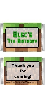 Minecraft Inspired Candy Wrappers at The Candy Bar Wrapper