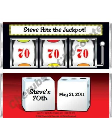 Slot Machine Party Favors The Candy Bar Wrapper