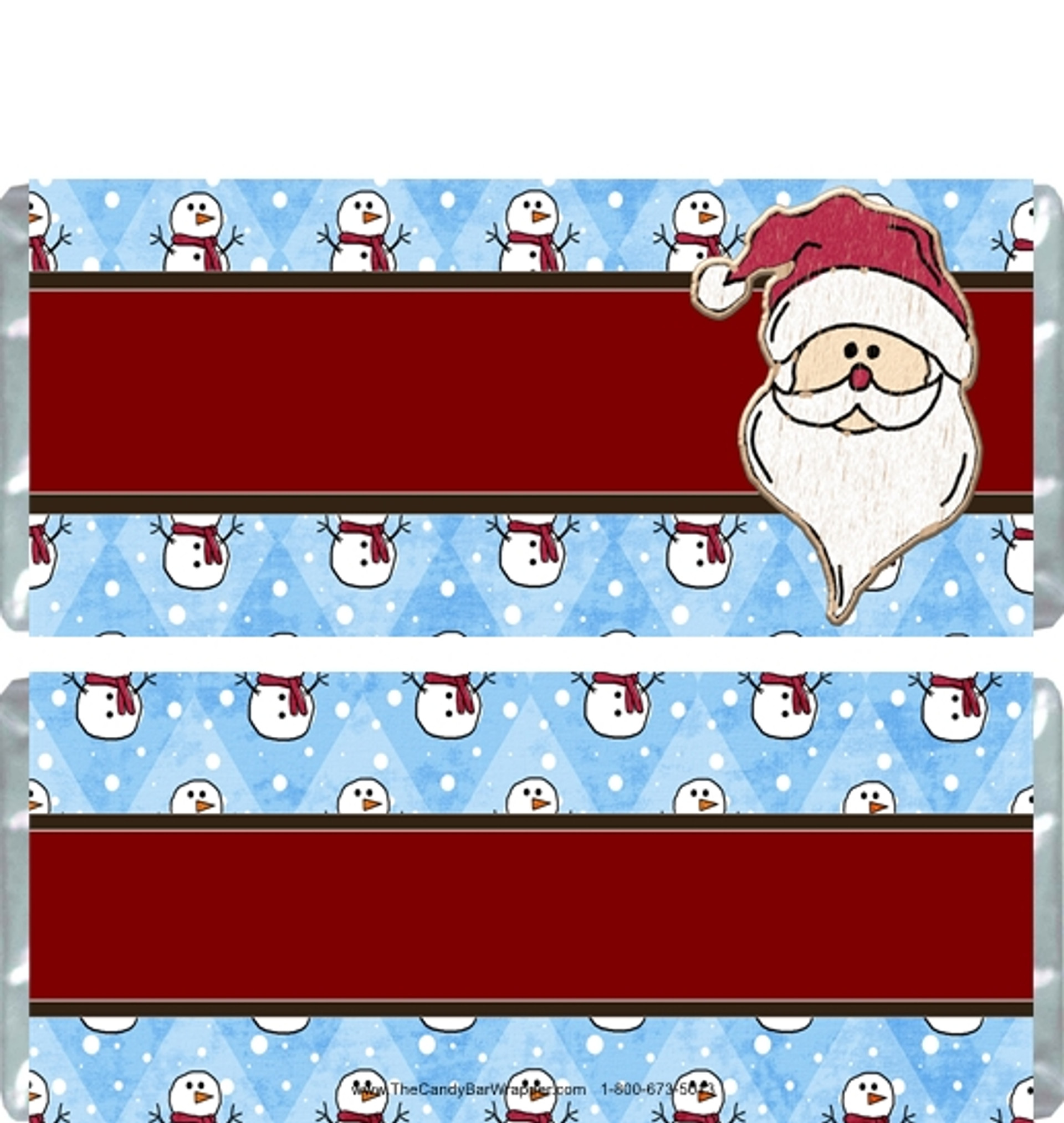 Santa Candy Bar Wrappers - Personalized Hershey Bars