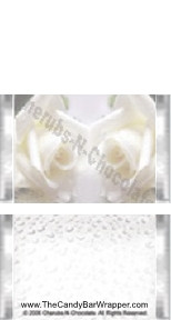 Mini White Roses Candy Wrappers | The Candy Bar Wrapper