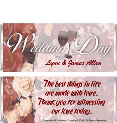 Floral Wedding Candy Wrappers | The Candy Bar Wrapper