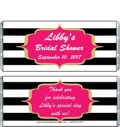 Bridal Shower Candy Bar Wrappers as Wedding Shower Favors