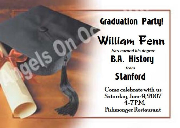 Graduation Party Invitation Sample