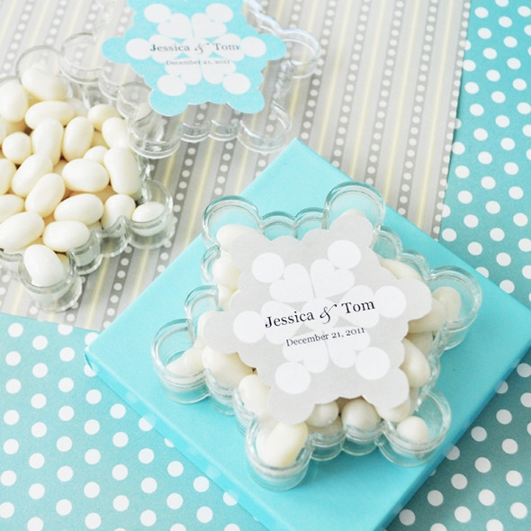 Snowflake Acrylic Favor Containers