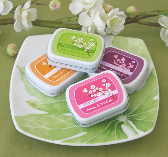 Cherry Blossom Personalized Mint Tins