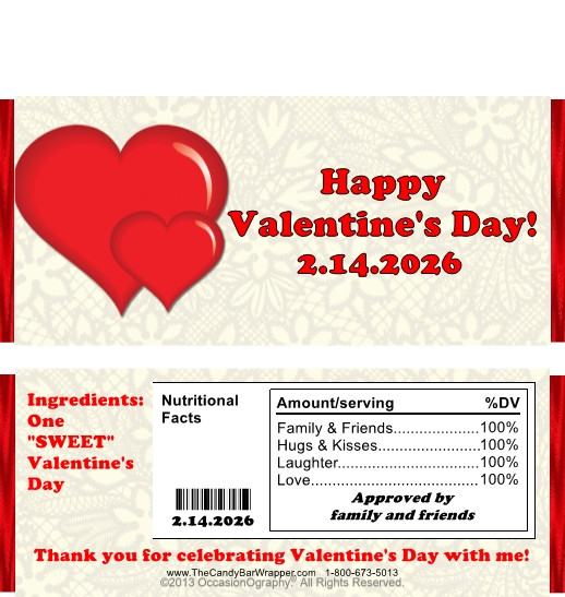 Two Hearts Candy Wrappers