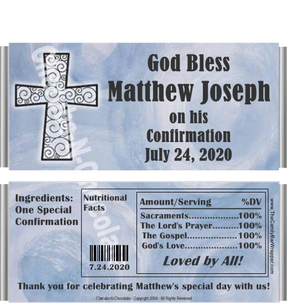 Confirmation Candy Bar Wrappers