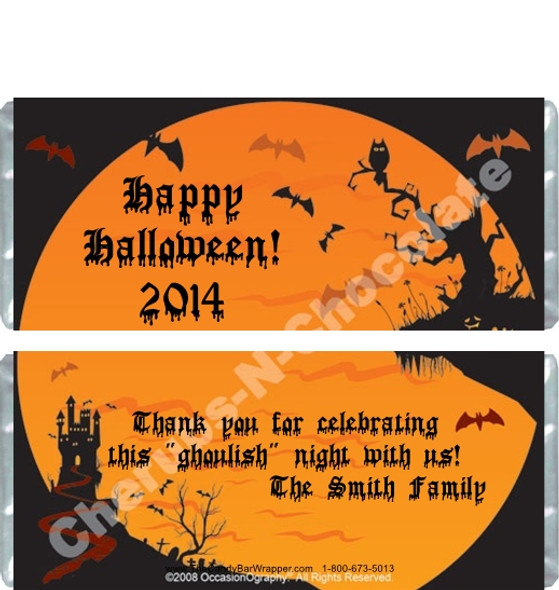 Halloween Moon Candy Wrappers