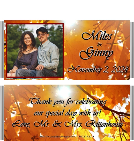Fall Wedding Candy Bar Wrappers