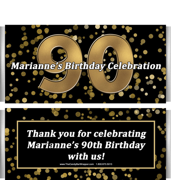 90th Birthday Candy Bar Wrappers