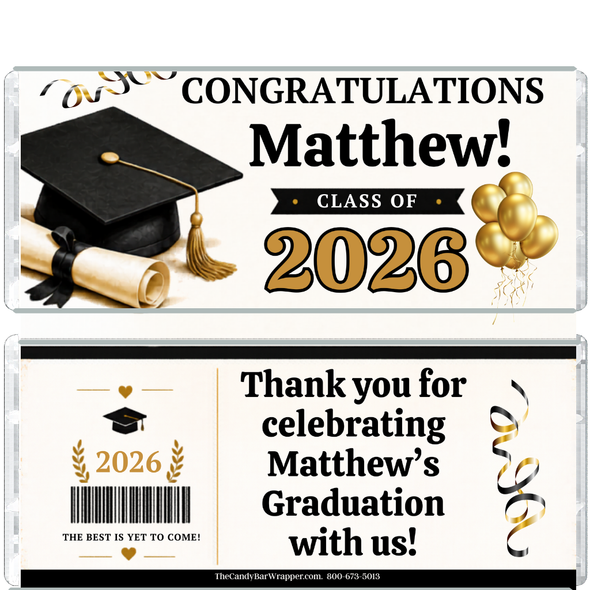Graduation Party Candy Wrappers