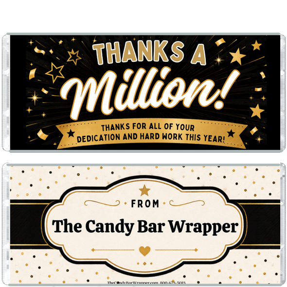 Thanks a Million Candy Bar Wrappers
