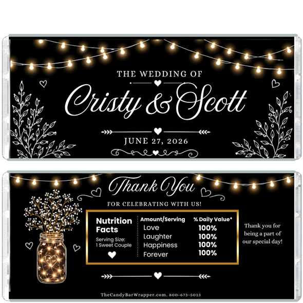Light Strings Wedding Candy Wrappers