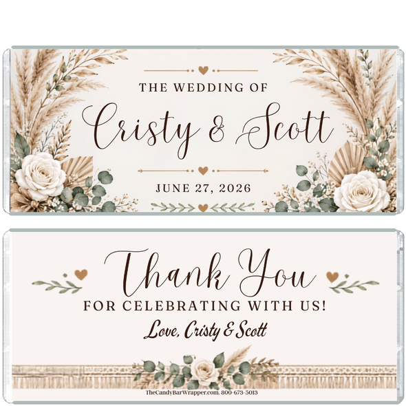Boho Wedding Candy Wrappers
