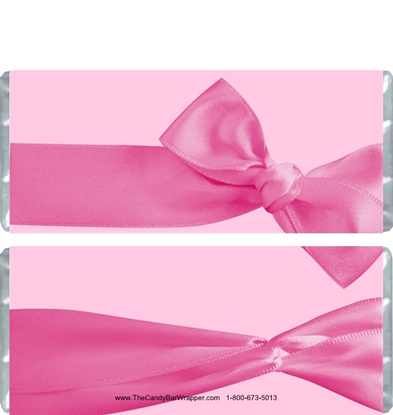 Pink Bow Candy Bar Wrappers
