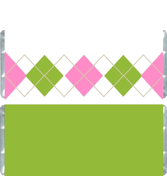 Pastel Plaid Candy Bar Wrappers