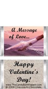 Mini Message in a Bottle Candy Bars Sample