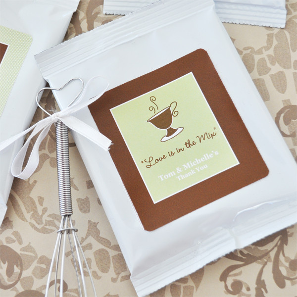 A Lovely Mix Personalized Hot Cappuccino Mix Favors