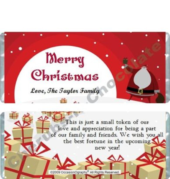 Santa Snow Candy Bars