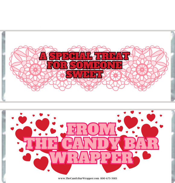 Valentines candy bar wrapper