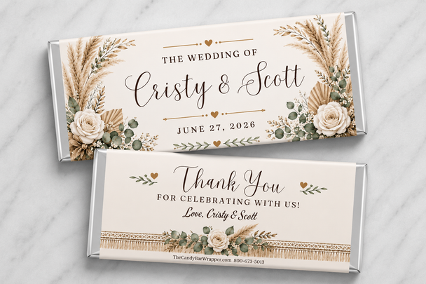 Boho Wedding Candy Bar Wrappers