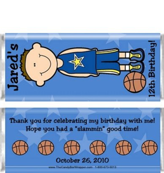 Basketball Player Candy Wrappers Sample