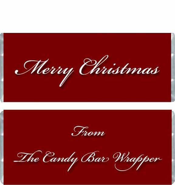 Christmas Words Candy Wrappers