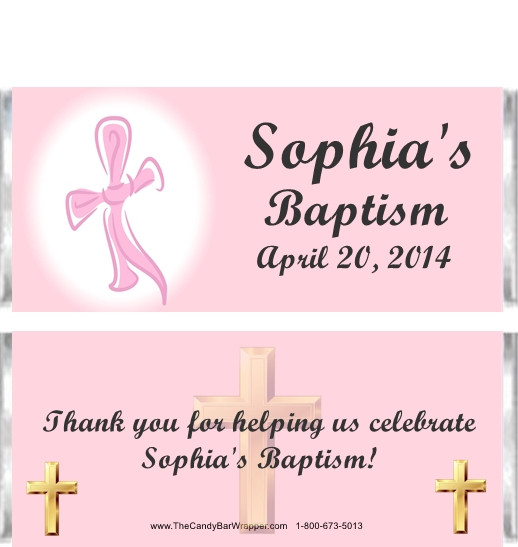Baptism Candy Favor for Christenings at The Candy Bar Wrapper