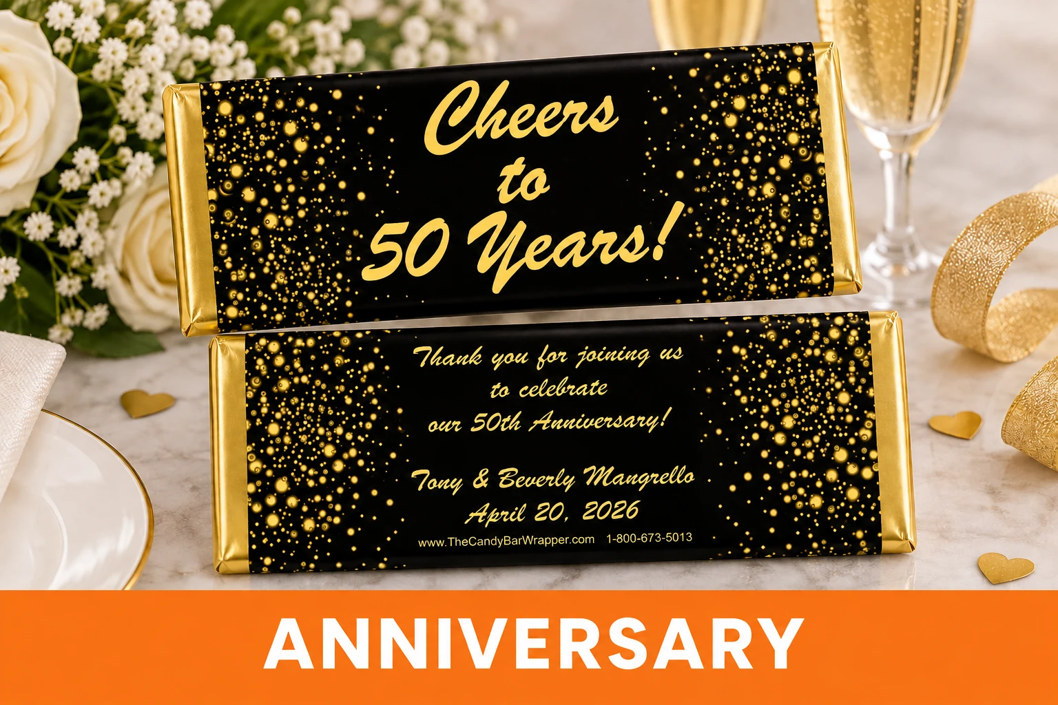 Anniversary Candy Wrappers