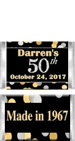 50th Birthday Mini Candy Bars as 50 Birthday Party Favors