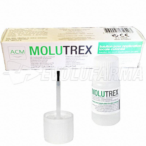 Molutrex solución. frasco aplicador 10 mL.
