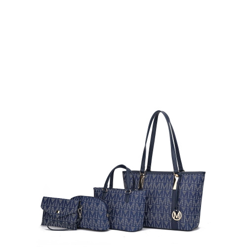 MKF Collection Marimar M Signature Tote 4 PCS Set Handbag by Mia K.