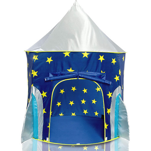 Pop Up Kids Tent - Spaceship Rocket Indoor Playhouse Tent for Boys and Girls