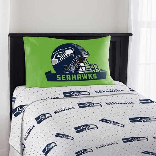 NFL 820 Seahawks Twin Sheet Set Monument OFFICIAL "Monument" Twin Sheet Set
