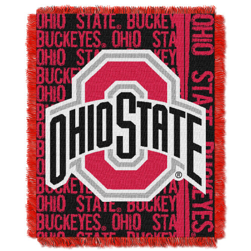 Ohio State OFFICIAL Collegiate "Double Play" Woven Jacquard Throw