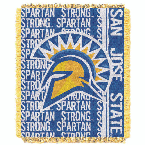 San Jose State OFFICIAL Collegiate "Double Play" Woven Jacquard Throw